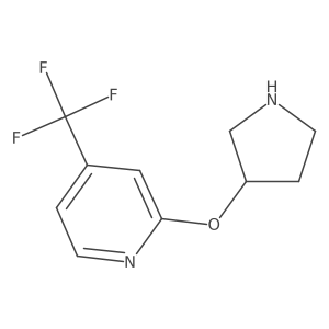 2-(Pyrrolidin-3-yloxy)-4-(trifluoromethyl)pyridine Structure