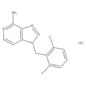 4-Amino-1-(2,6-difluorobenzyl)-1H-1,2,3-triazolo(4,5-C)pyridine hydrochloride结构式