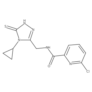 6-Chloro-N-[(4-cyclopropyl-5-sulfanylidene-1H-1,2,4-triazol-3-yl)methyl]pyridine-2-carboxamide Structure