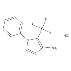 1-phenyl-5-(trifluoromethyl)-1H-pyrazol-4-amine hydrochloride Structure