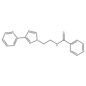 N-(2-(3-(pyridin-2-yl)-1H-pyrazol-1-yl)ethyl)isonicotinamide Structure