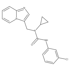 3-(3-Chlorophenyl)-1-cyclopropyl-1-(imidazo[1,2-a]pyridin-3-ylmethyl)urea Structure
