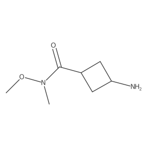3-amino-N-methoxy-N-methylcyclobutanecarboxamide结构式