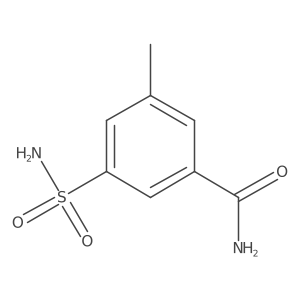 3-Methyl-5-sulfamoylbenzamide结构式