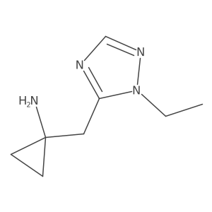 1-((1-Ethyl-1h-1,2,4-triazol-5-yl)methyl)cyclopropan-1-amine Structure