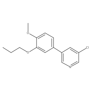 Pyridine, 3-chloro-5-(4-methoxy-3-propoxyphenyl)- Structure