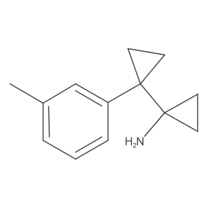 1-[1-(3-Methylphenyl)cyclopropyl]cyclopropan-1-amine结构式