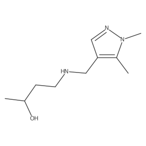 4-{[(1,5-dimethyl-1H-pyrazol-4-yl)methyl]amino}butan-2-ol结构式