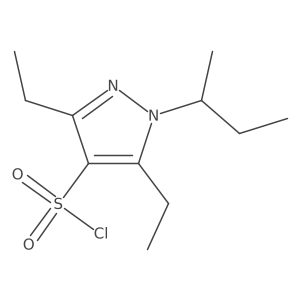 1-(butan-2-yl)-3,5-diethyl-1H-pyrazole-4-sulfonyl chloride结构式