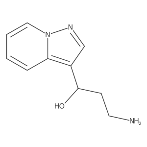 3-Amino-1-{pyrazolo[1,5-a]pyridin-3-yl}propan-1-ol结构式
