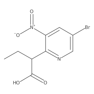 2-(5-Bromo-3-nitropyridin-2-yl)butanoic acid结构式