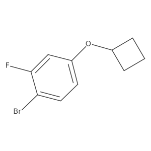Benzene, 1-bromo-4-(cyclobutyloxy)-2-fluoro-结构式