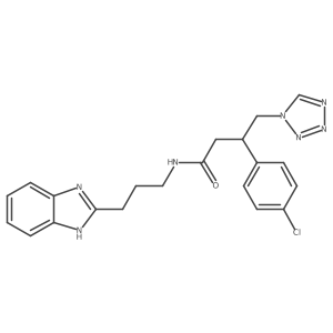 N-[3-(1H-benzimidazol-2-yl)propyl]-3-(4-chlorophenyl)-4-(1H-tetrazol-1-yl)butanamide Structure