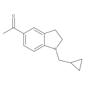 1-(1-Cyclopropylmethyl-2,3-dihydro-1H-indol-5-yl)-ethanone Structure