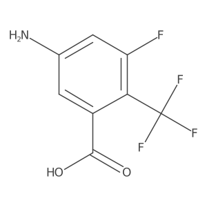 5-Amino-3-fluoro-2-(trifluoromethyl)benzoic acid结构式