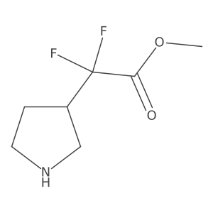 Methyl 2,2-difluoro-2-(pyrrolidin-3-yl)acetate结构式