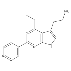 7H-Pyrrolo[2,3-d]pyrimidine-5-ethanamine, 4-ethyl-2-(4-pyridinyl)- Structure