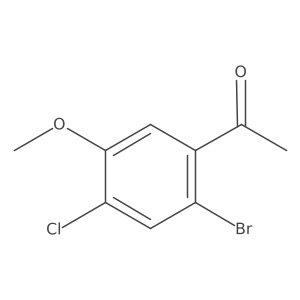 1-(2-Bromo-4-chloro-5-methoxyphenyl)ethan-1-one结构式
