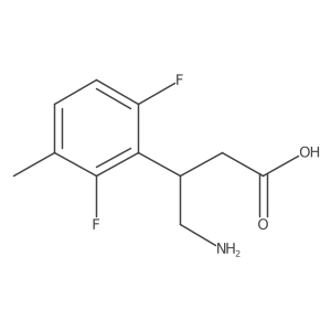 4-Amino-3-(2,6-difluoro-3-methylphenyl)butanoic acid Structure