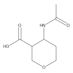 4-Acetamidooxane-3-carboxylic acid Structure