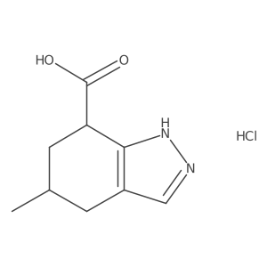 5-methyl-4,5,6,7-tetrahydro-1H-indazole-7-carboxylic acid hydrochloride Structure