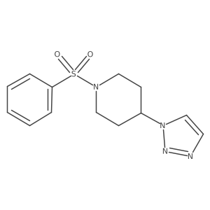 1-(phenylsulfonyl)-4-(1H-1,2,3-triazol-1-yl)piperidine结构式