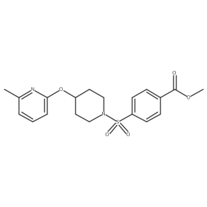 Methyl 4-((4-((6-methylpyridin-2-yl)oxy)piperidin-1-yl)sulfonyl)benzoate Structure
