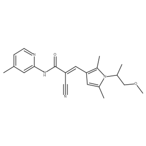 (E)-2-Cyano-3-[1-(1-methoxypropan-2-yl)-2,5-dimethylpyrrol-3-yl]-N-(4-methylpyridin-2-yl)prop-2-enamide Structure