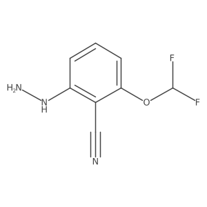 1-(2-Cyano-3-(difluoromethoxy)phenyl)hydrazine Structure