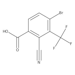 4-Bromo-2-cyano-3-(trifluoromethyl)benzoic acid Structure