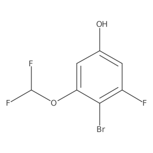 4-Bromo-3-difluoromethoxy-5-fluorophenol Structure