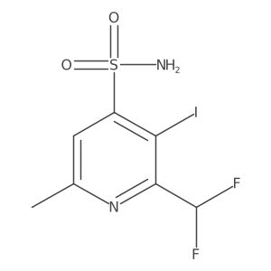 2-(Difluoromethyl)-3-iodo-6-methylpyridine-4-sulfonamide结构式
