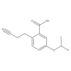2-(2-Cyanoethyl)-5-(difluoromethoxy)benzoic acid Structure