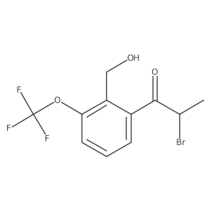2-(2-Bromopropanoyl)-6-(trifluoromethoxy)benzyl alcohol Structure
