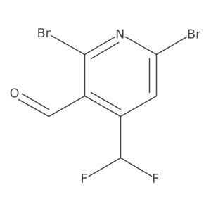 2,6-Dibromo-4-(difluoromethyl)nicotinaldehyde结构式