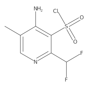 4-Amino-2-(difluoromethyl)-5-methylpyridine-3-sulfonyl chloride Structure