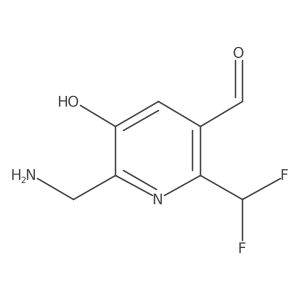 2-(Aminomethyl)-6-(difluoromethyl)-3-hydroxypyridine-5-carboxaldehyde Structure