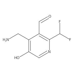4-(Aminomethyl)-2-(difluoromethyl)-5-hydroxynicotinaldehyde Structure