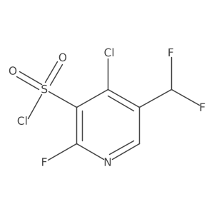 4-Chloro-5-(difluoromethyl)-2-fluoropyridine-3-sulfonyl chloride Structure