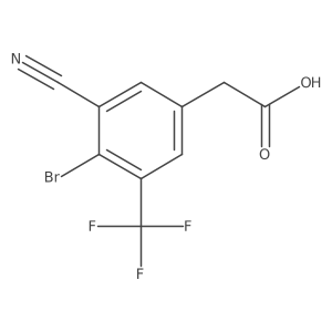 2-[4-Bromo-3-cyano-5-(trifluoromethyl)phenyl]acetic acid结构式
