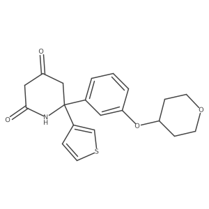 6-[3-[(Tetrahydro-2h-pyran-4-yl)oxy]phenyl]-6-(3-thienyl)-2,4-piperidinedione Structure