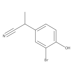 2-(3-Bromo-4-hydroxyphenyl)propanenitrile Structure