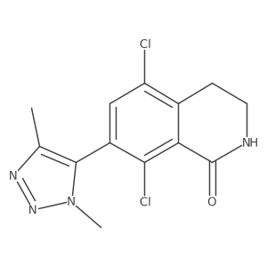 5,8-Dichloro-7-(1,4-dimethyl-1h-1,2,3-triazol-5-yl)-3,4-dihydro-1(2h)-isoquinolinone结构式