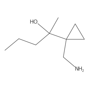 2-[1-(Aminomethyl)cyclopropyl]pentan-2-ol结构式