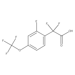 2,2-Difluoro-2-(2-fluoro-4-(trifluoromethoxy)phenyl)acetic acid Structure
