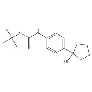 tert-butyl N-[4-(1-aminocyclopentyl)phenyl]carbamate结构式