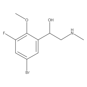1-(5-Bromo-3-fluoro-2-methoxyphenyl)-2-(methylamino)ethan-1-ol Structure