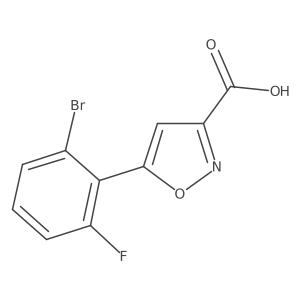 5-(2-Bromo-6-fluorophenyl)isoxazole-3-carboxylic Acid结构式