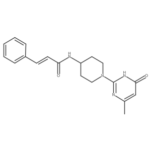 (Z)-N-(1-(4-methyl-6-oxo-1,6-dihydropyrimidin-2-yl)piperidin-4-yl)-3-phenylacrylamide Structure