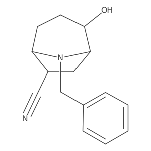 8-Benzyl-2-hydroxy-8-azabicyclo[3.2.1]octane-6-carbonitrile Structure